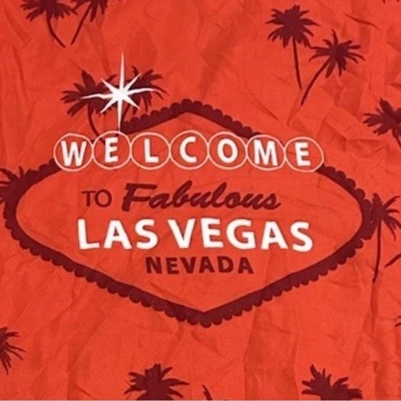 Pacific & Co Tony Montana Red Palms Las Vegas Short Sleeve Button Up Shirt Large - Picture 2 of 5